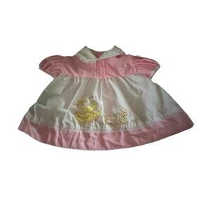 Vintage Cradle Togs Baby Girls Dress Pink Duck